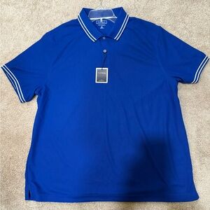 Club Room Blue Polo with White Tipping